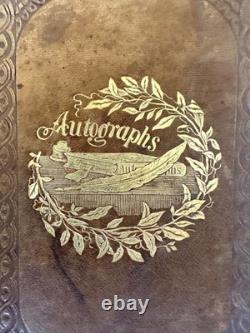Civil War Era Photographically Illustrated Autograph Book 1862 (31 photos!) RARE