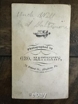 Civil War Era Storefront with Signs & People CDV Photo Pennsylvania 1860s