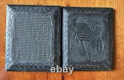 Civil War Era Tintype Man In Red Shirt Soldier Miner Or Fireman 1860s Photo