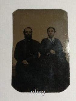 Civil War Era. Tintype Photograph Possibly Stonewall Jackson And Wife Mary Ann