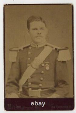 Civil War Era Union Army Officer 1870 Providence RI Photo Frock Jacket Epaulets