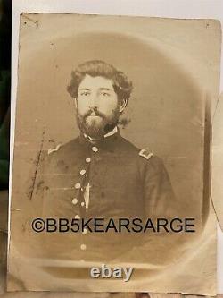 Civil War Era Union Soldier Unmounted Photograph lot US Amry Major Frank Gatis