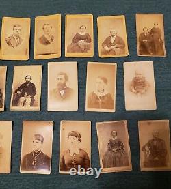 Civil War Era Victorian CDVs From Alliance, Ohio- Large Lot