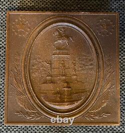 Civil War Era Washington Monument Union Photo Case Daguerreotype or Collar Box