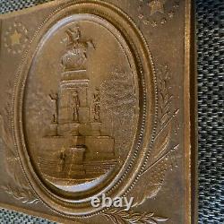 Civil War Era Washington Monument Union Photo Case Daguerreotype or Collar Box
