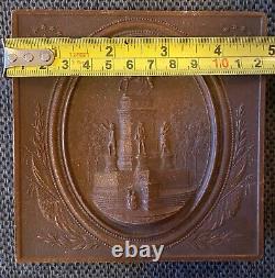 Civil War Era Washington Monument Union Photo Case Daguerreotype or Collar Box