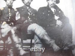 Civil War Full Plate Tintype of 2nd Brigade 16th Army General Dodge & Staff