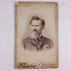 Civil War GAR Veteran Man Cabinet Card c1875 San Francisco Antique Photo CA D417