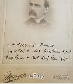 Civil War General Adelbert Ames Signed Cabinet Card