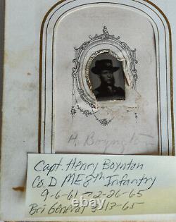 Civil War General Henry Boynton Gettysburg Family Albums With43 CDV Tintype Photos