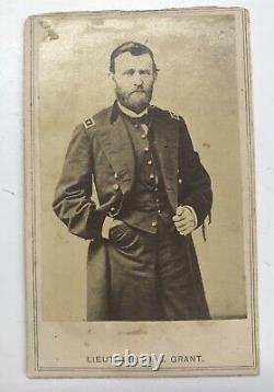 Civil War General Ulysses Grant Wearing President Lincoln Mourning Band CDV
