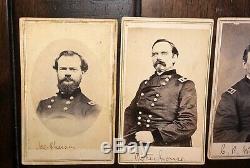 Civil War Generals Lot of FIVE CDV Photos / Four with Tax Stamps Offers OK