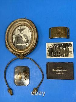 Civil War Grand Army of the Republic Buckle Badge Photo Hat Braid Roster 47 Lot