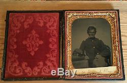 Civil War ID'd Tintype Captain Plumer 27th Maine Infantry Co F 1/4 Plate
