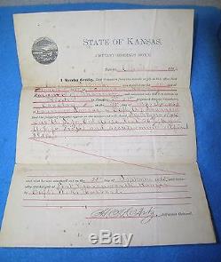 Civil War IDd ARMED 11th KANSAS CAVALRY CDV & Papers LAWRENCE KS Eugene Bush