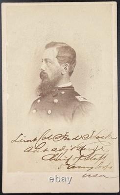 Civil War Identified Ink Signed CDV Brevet Brigadier General Frederick T. Locke