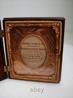 Civil War L, P & Co. Daguerreotype Antique Union Gutta Percha Case