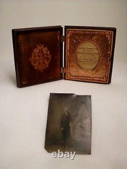 Civil War L, P & Co. Daguerreotype Antique Union Gutta Percha Case