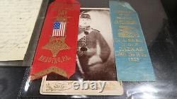 Civil War Letter Ribbon Photo and Discharge Paper Grouping POW Wounded