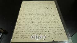 Civil War Letter Ribbon Photo and Discharge Paper Grouping POW Wounded