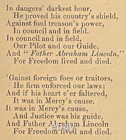 Civil War Lincoln albumen photo 1860s with Lincoln Death Poem