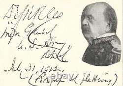 Civil War Maj. Daniel Sickles, Wounded At Gettysburg, Provides Autograph, Photo