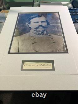 Civil War Matted Autograph General Simon Bolivar Buckner with photo