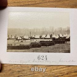 Civil War Matthew Brady Album Print Original Photo 17th New York Camp 1863 D. C