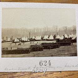 Civil War Matthew Brady Album Print Original Photo 17th New York Camp 1863 D. C