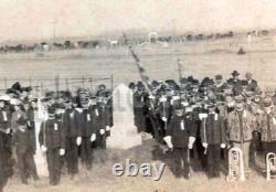 Civil War Memorial Monument Installation Cadet Band Antique Photo on Board