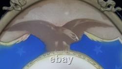 Civil War Named Soldier GAR Oval Photo Eagle Shield Emblem Framed Convex Glass