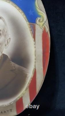 Civil War Named Soldier GAR Oval Photo Eagle Shield Emblem Framed Convex Glass
