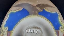 Civil War Named Soldier GAR Oval Photo Eagle Shield Emblem Framed Convex Glass
