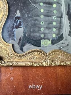 Civil War Naval Officer Half Plate Tintype Soldier USN