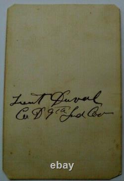Civil War OFFICER Signed CDV Identified Lt James Duval, 9th Cavalry 121 Indiana