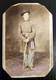 Civil War Officer With Sword Cdv Color Added To Sash