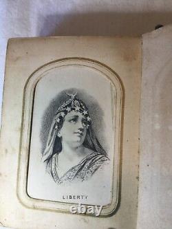 Civil War Photo ALBUM of Generals, Admirals, Washington, Grant Lady Liberty CVD