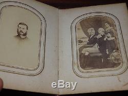 Civil War Photo Album Armed Solders, Generals, Presidents, Tom Thumb, family 32