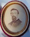 Civil War Photo Colonel Isaac S. Tichenor Ny 105th O/hand Carved Mop Cameo Case