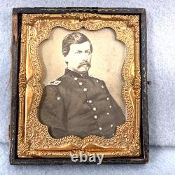 Civil War Photo General George McClellan in Copper Frame Vintage