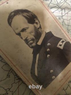 Civil War Photo Of General Sherman cabinet Card / CDV Orig OLD! Union Army