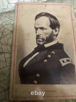 Civil War Photo Of General Sherman cabinet Card / CDV Orig OLD! Union Army