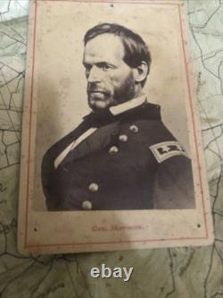 Civil War Photo Of General Sherman cabinet Card / CDV Orig OLD! Union Army