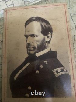 Civil War Photo Of General Sherman cabinet Card / CDV Orig OLD! Union Army