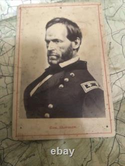 Civil War Photo Of General Sherman cabinet Card / CDV Orig OLD! Union Army