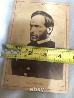 Civil War Photo Of General Sherman cabinet Card / CDV Orig OLD! Union Army