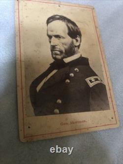 Civil War Photo Of General Sherman cabinet Card / CDV Orig OLD! Union Army