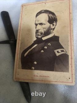 Civil War Photo Of General Sherman cabinet Card / CDV Orig OLD! Union Army