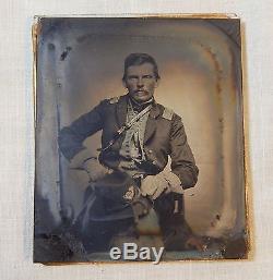 Civil War Photo Tintype Handsome Young Officer