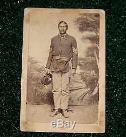 Civil War Photograph CDV American Indian Soldier US Infantry